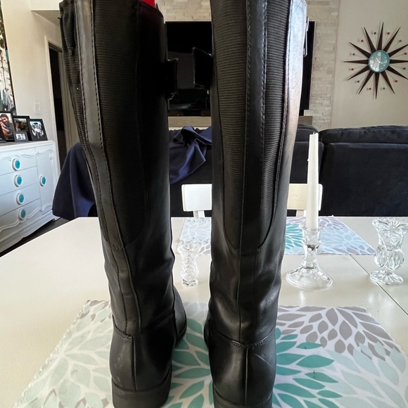 Bass Lauren Leather Black Boots - Picture 3 of 6